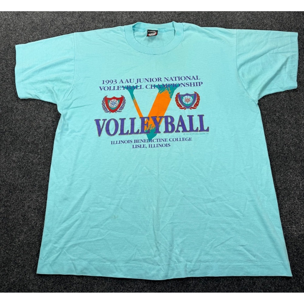 VTG 1993 AAU Junior National Volleyball Championship USA T Shirt XL Made USA - Picture 2 of 11